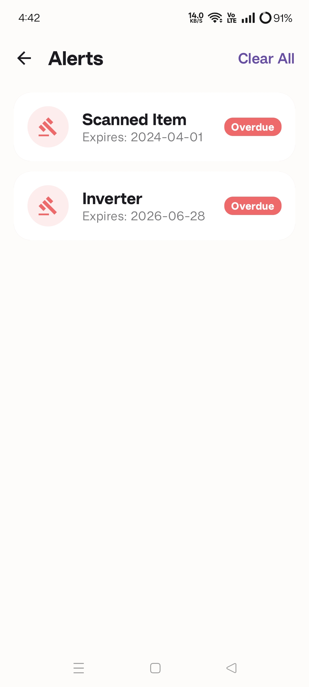 Notifications Screen